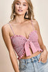 'Cra' Ruffled Smocked Camisole - Celes Fashion